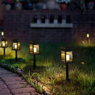 12 LED Solar Stake Lights Pathway Lawn Garden Driveway Patio Landscape Lightings 