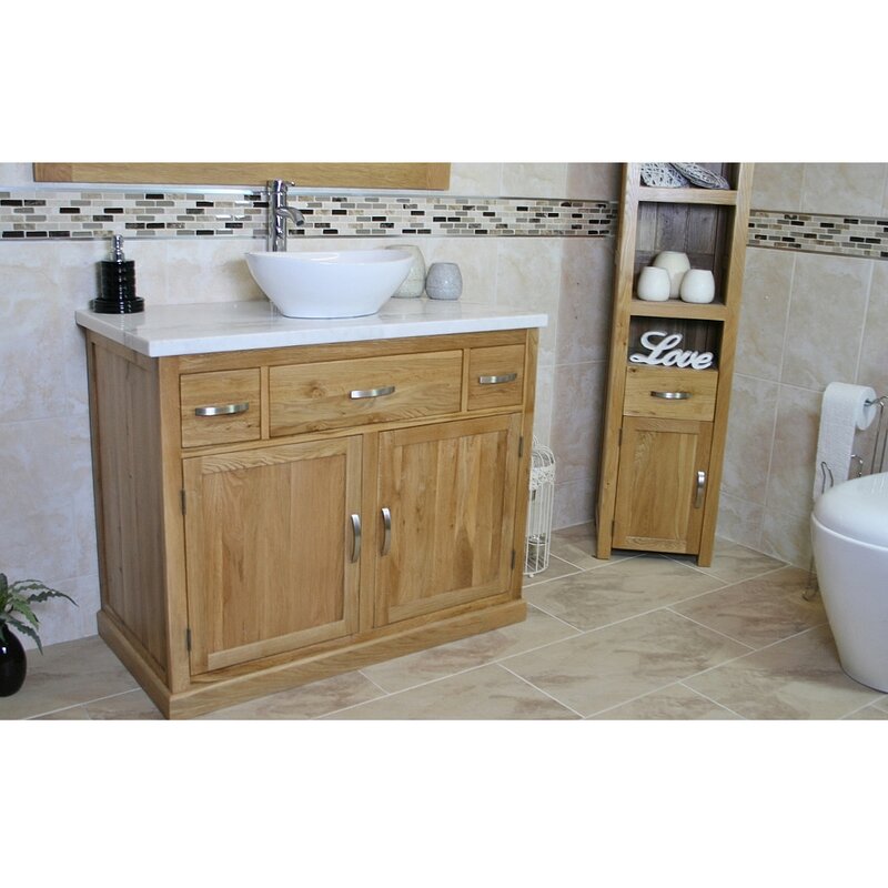 Belfry Bathroom Maximilian Solid Oak 1000mm Free Standing Vanity