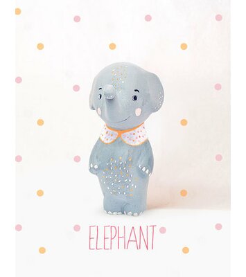 Paper Mache Elephant by Paola Zakimi Canvas Art Oopsy Daisy Size: 18