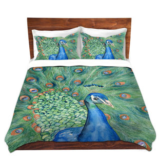 Go to store & view more images DiaNoche Designs Splendor Peacock Duvet Cover Set