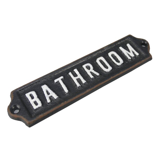 Cast iron door wall signs notice plate plaque toilet kitchen bathroom