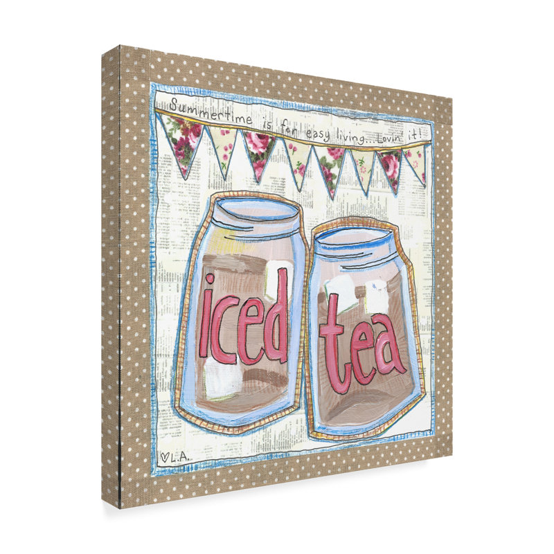 August Grove Summer Iced Tea Acrylic Painting Print On Wrapped