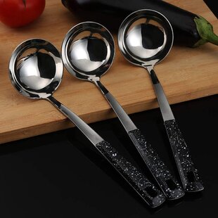 Stainless Steel Spoon Kitchen Utensils Soup Ladle Spoon Mbyss J1K9 