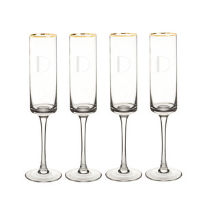 Personalized 8 Oz. Champagne Flute (Set of 4)