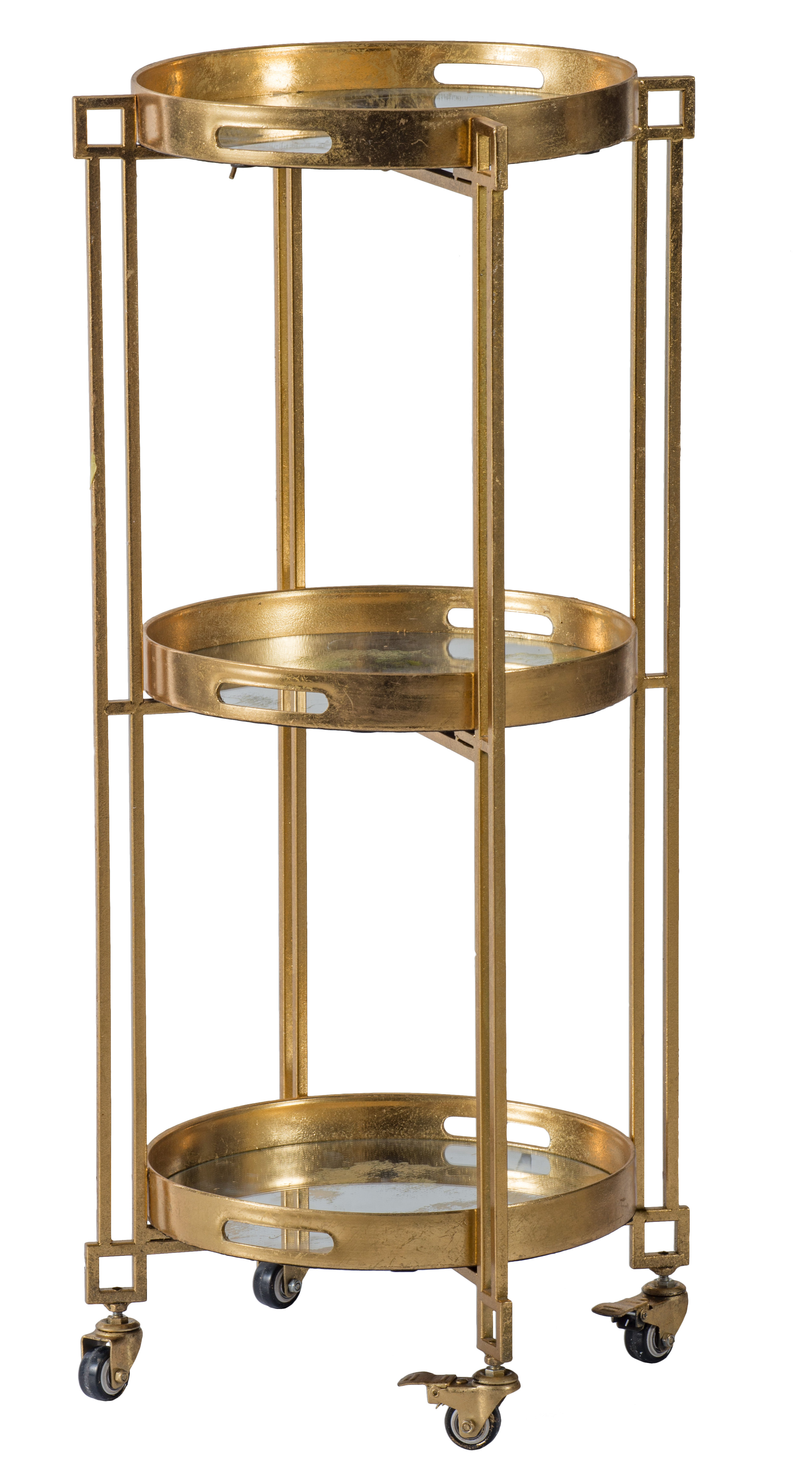 bar serving carts on Mercer41 Cris Metal Shelf Polished Gold Bar Cart Wayfair