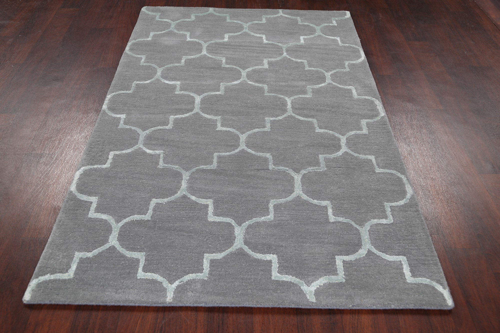 Red Barrel Studio Koehl Handmade Tufted Wool Silk Gray Rug Wayfair