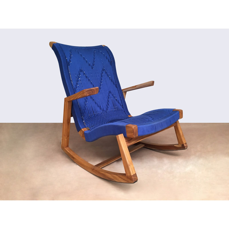 blue glider chair