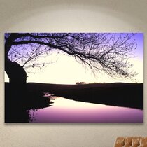 36 by 54 ArtWall Dean Uhlinger 3 Piece Patricks Point Sunset Floater Framed Canvas Set 