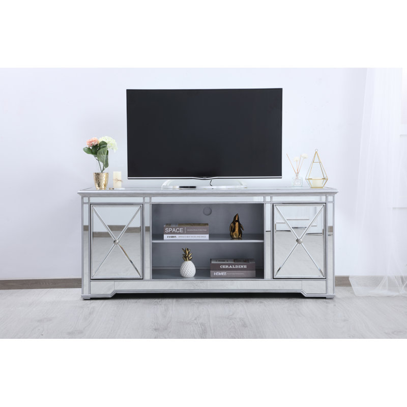 House Of Hampton Lilianna Mirrored Tv Stand For Tvs Up To 60 House Of Hampton Lilianna Mirrored Tv Stand For Tvs Up To 60 Reviews Wayfair