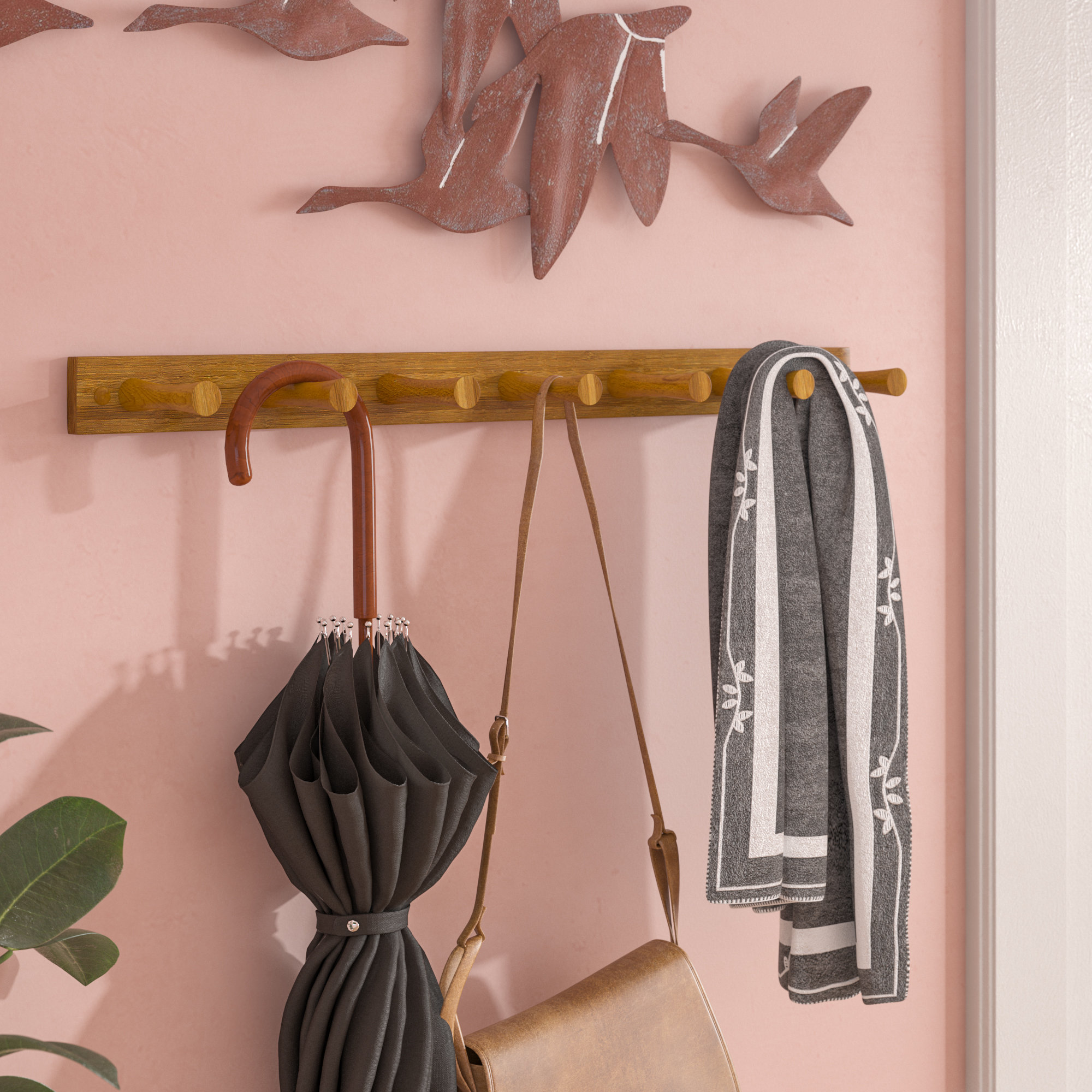 Andover Mills Quint 7 Peg Wall Mounted Coat Rack Reviews Wayfair