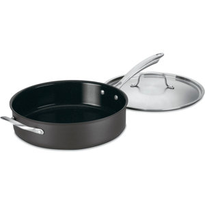 Green Gourmet Hard-Anodized 5.5 Qt. Saute Pan with Lid