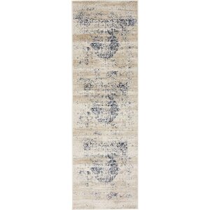 Abbeville Dark Blue/Cream Area Rug