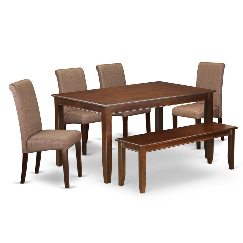 Winston Porter Caroyln Kitchen Table 6 Piece Solid Wood ...