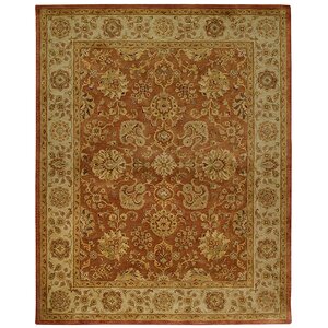 Orinda Persimmon Ushak Red/Beige Area Rug