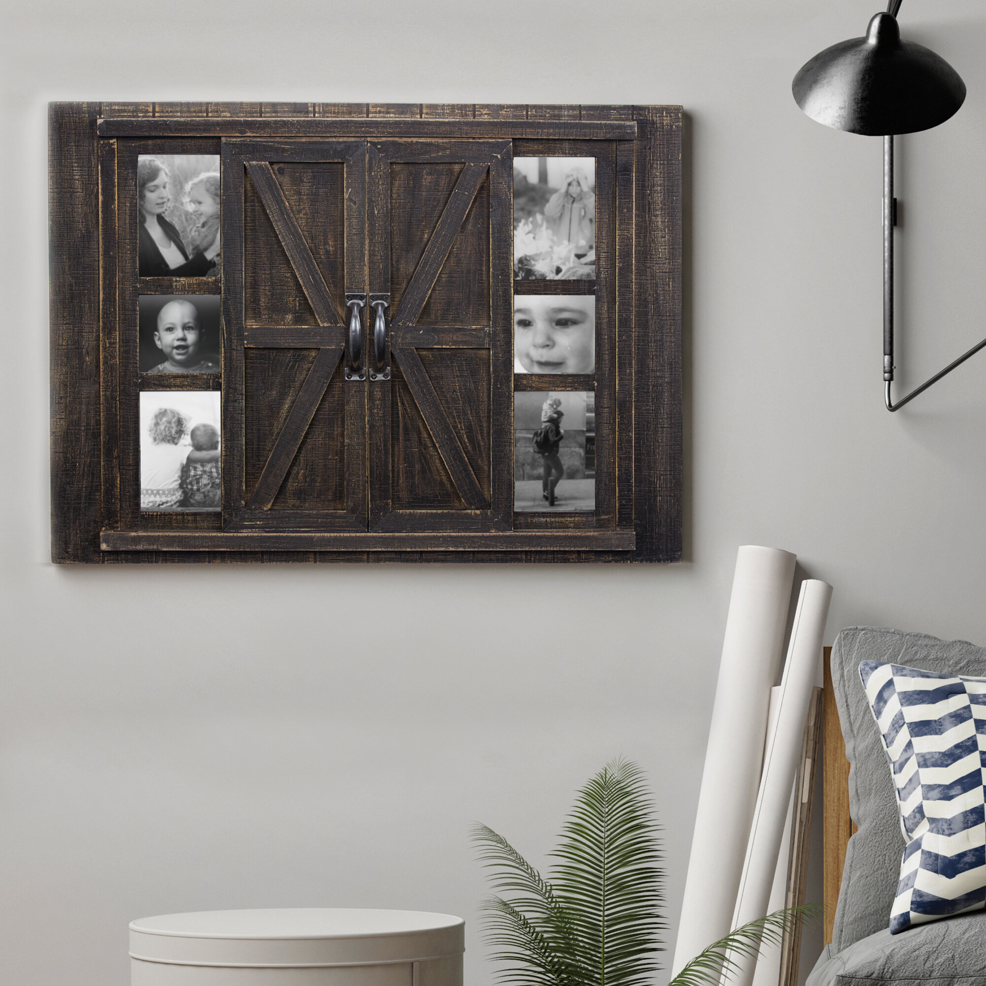 Gracie Oaks Killingsworth Sliding Barn Door Collage Picture Frame