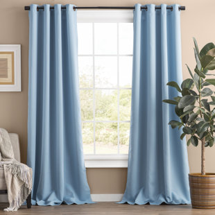 Blue Burlap Curtains Wayfair