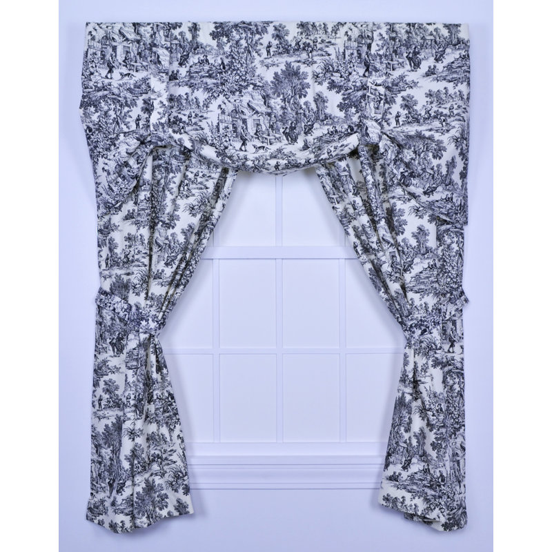 Lark Manor Gatineau Toile Semi Sheer Rod Pocket Curtain Panel