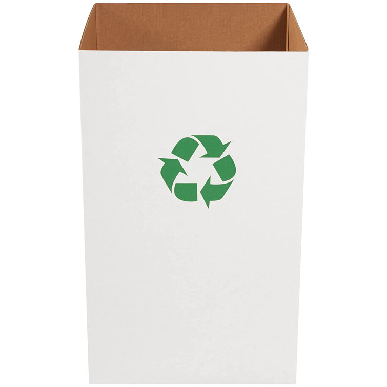 JinLe 50 Gallon Corrugated Cardboard Trash Can And Recycling Bins With
