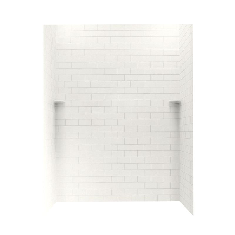 Swan Solid Surface 73 X 62 X 36 Three Panel Shower Wall Wayfair