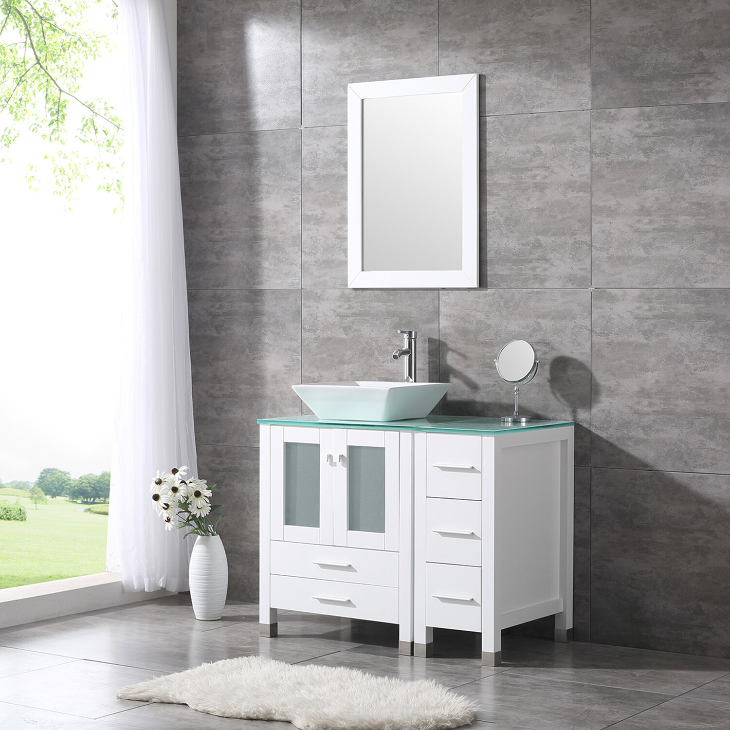 Brayden Studio Roberge 36 Single Bathroom Vanity Set With Mirror Reviews Wayfair