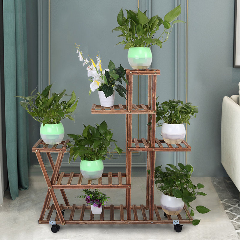 Dayyet Wooden Plant Stand Shelf 5 Tier Flower Pot Holder