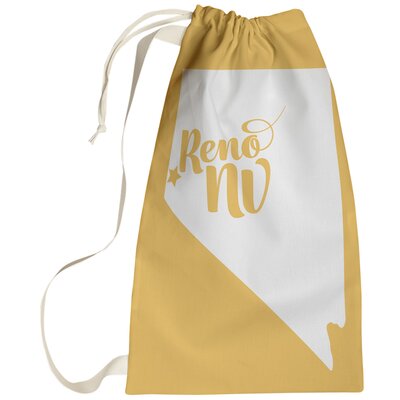 Reno Nevada Laundry Bag East Urban Home Color: Yellow, Size: Large (36