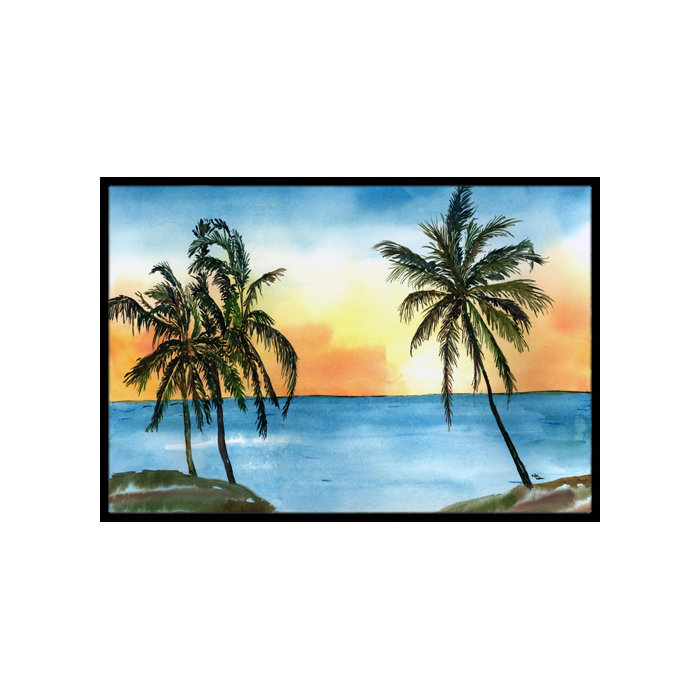 Palm Tree Non Slip Indoor Door Mat