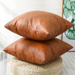 Blue Sofa Cushion Case for Home décor Decorative Throw Covers for Living Room Décor Genuine Lambskin Leather Pillow Cover