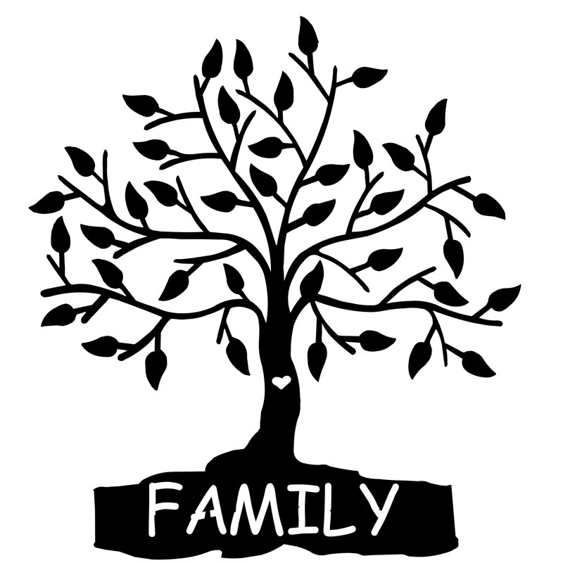 Winston Porter Family Tree Steel Laser Cut Wall Decor Wayfair