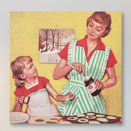 East Urban Home Mother And Daughter Baking Painting Print On