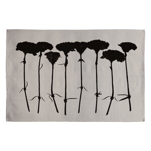 Garima Dhawan Black Carnations Novelty Rug