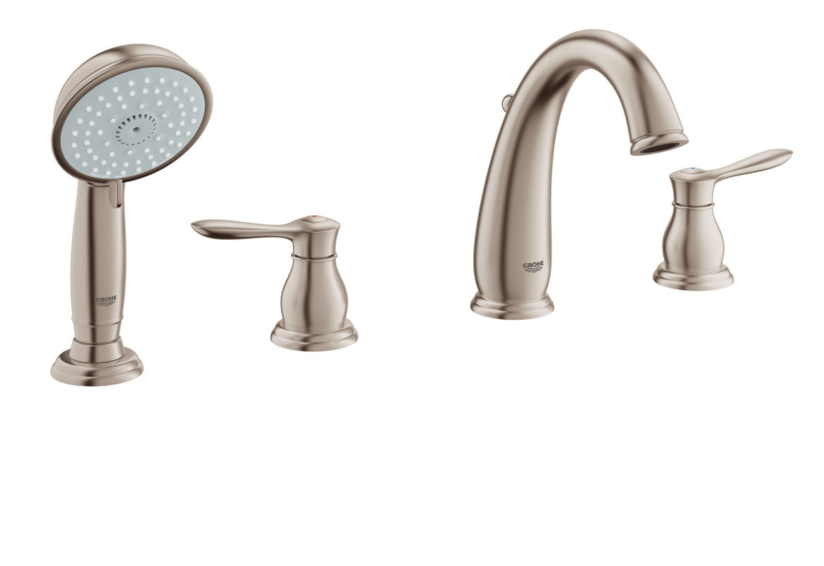Grohe Parkfield Deck Mounted Roman Tub Faucet with Handshower ... Grohe Parkfield Deck Mounted Roman Tub Faucet with Handshower ...