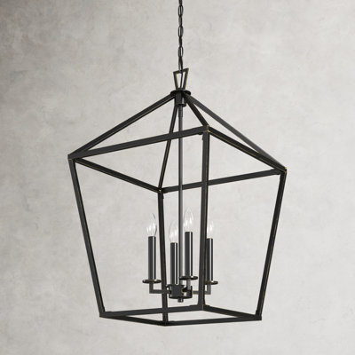 Hastings 4 - Light Lantern Geometric Chandelier