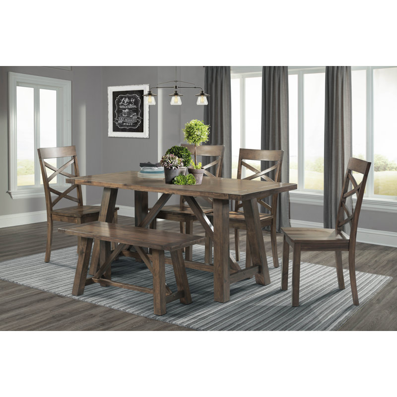 Bailee 6 Piece Solid Wood Dining Set & Reviews | Joss & Main