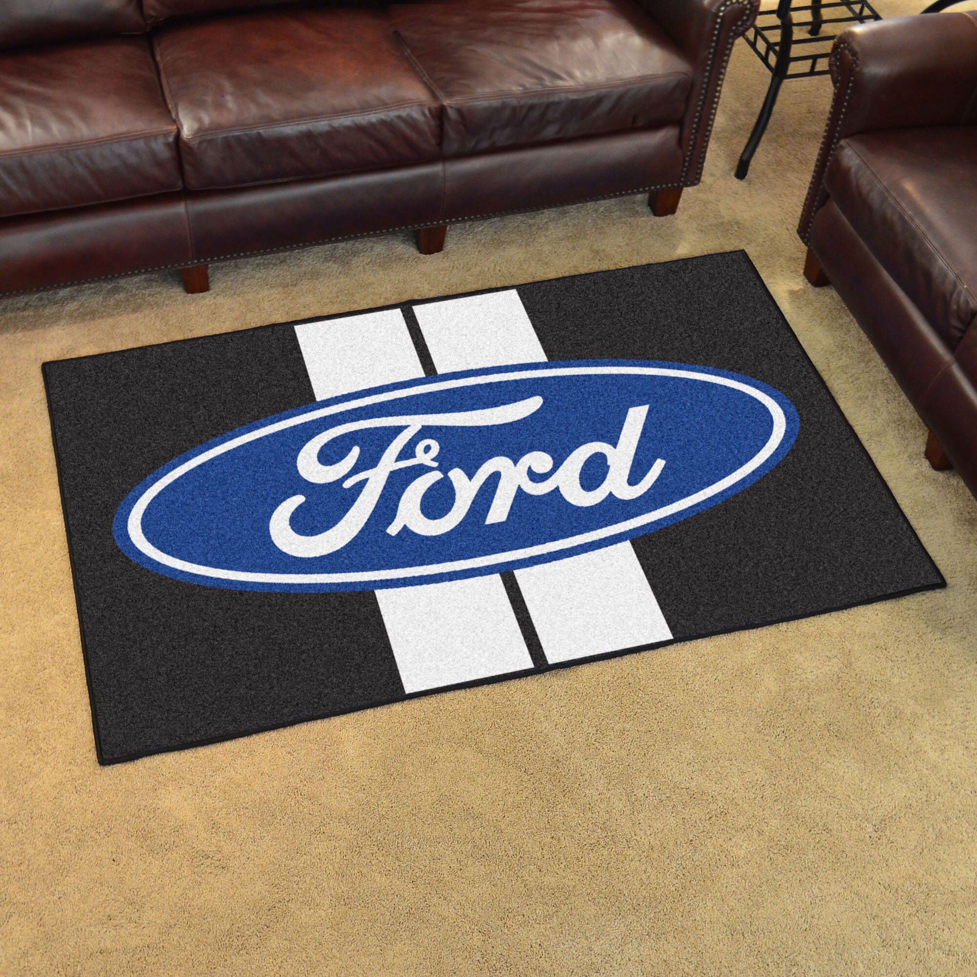 Ford Oval Tailgater Mat Rectangular Outdoor Area Rug Ford