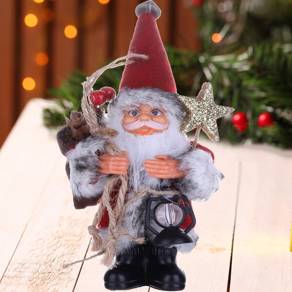 14" Plush Christmas Sparkle Stocking Red & White Soft Classic Decoration Santa 