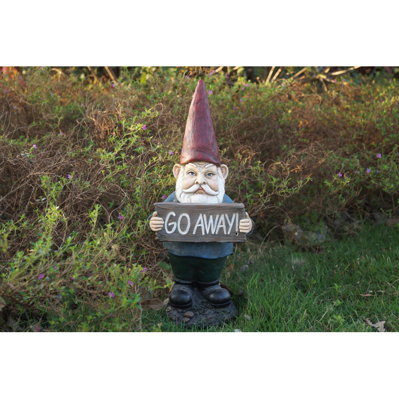 Hi Line Gift Ltd Gnome Holding Go Away Sign Wayfair Hi Line Gift Ltd Gnome Holding Go Away