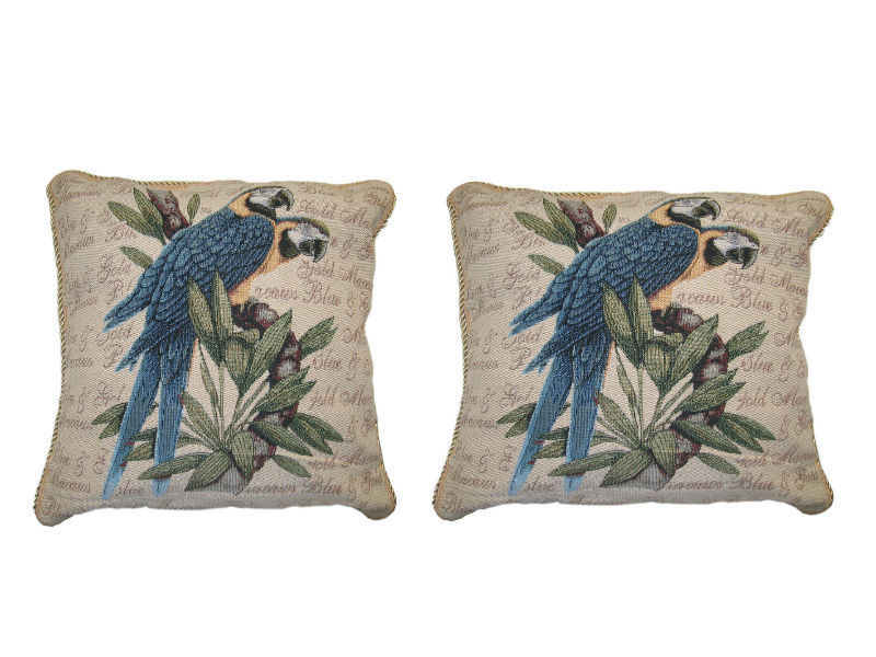 Dada Bedding Parrots In Love Elegant Novelty Woven Throw Pillow Wayfair
