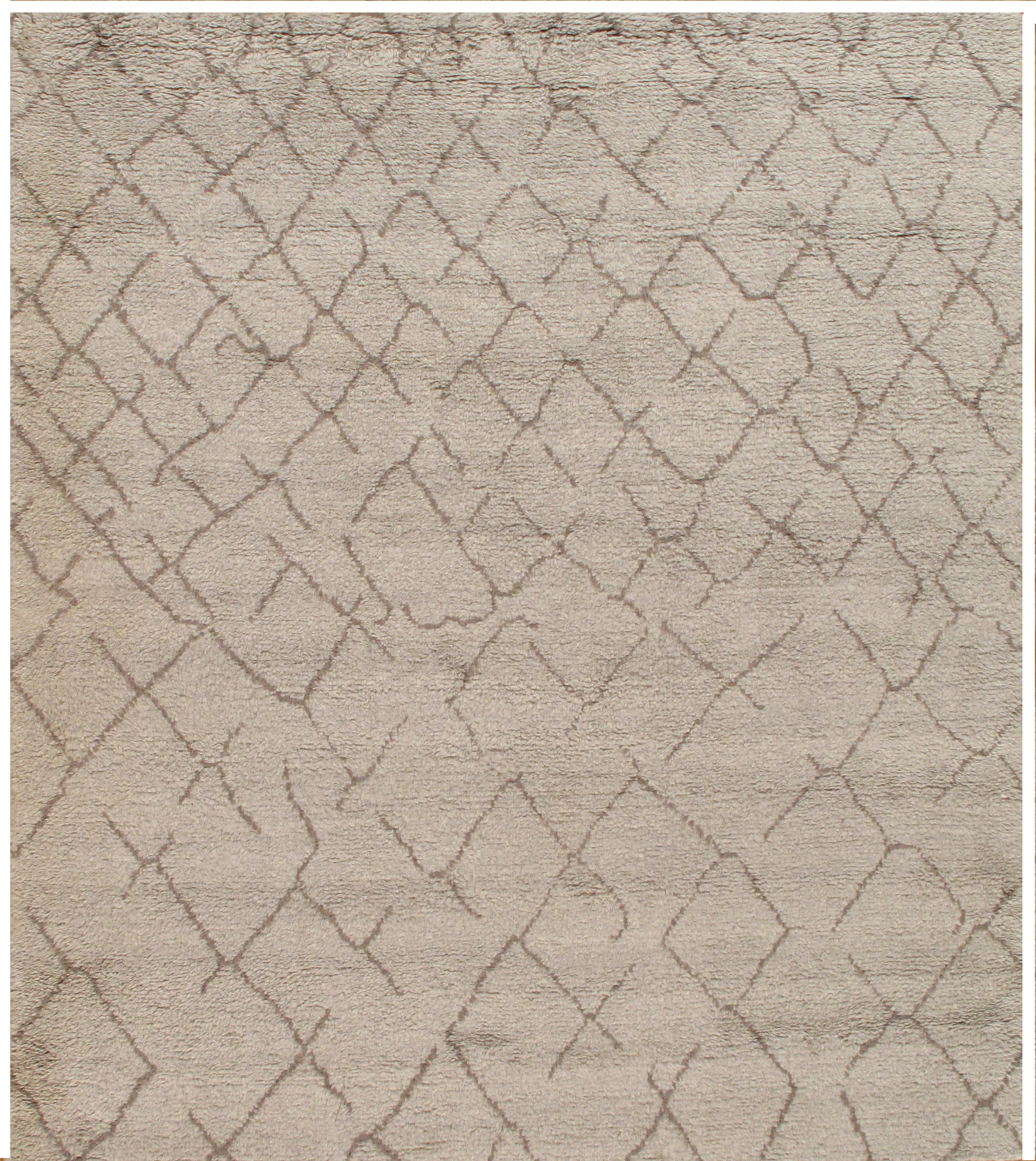 Pasargad Moroccan Hand Knotted Wool Light Gray Area Rug Perigold