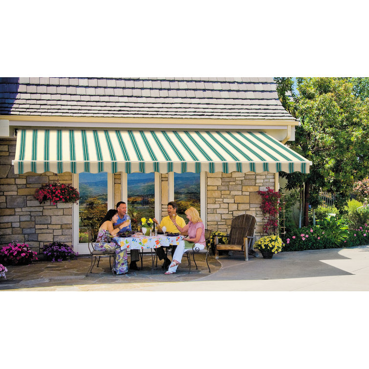 SunSetter Manual Woven Acrylic Retractable Soffit Patio Awning