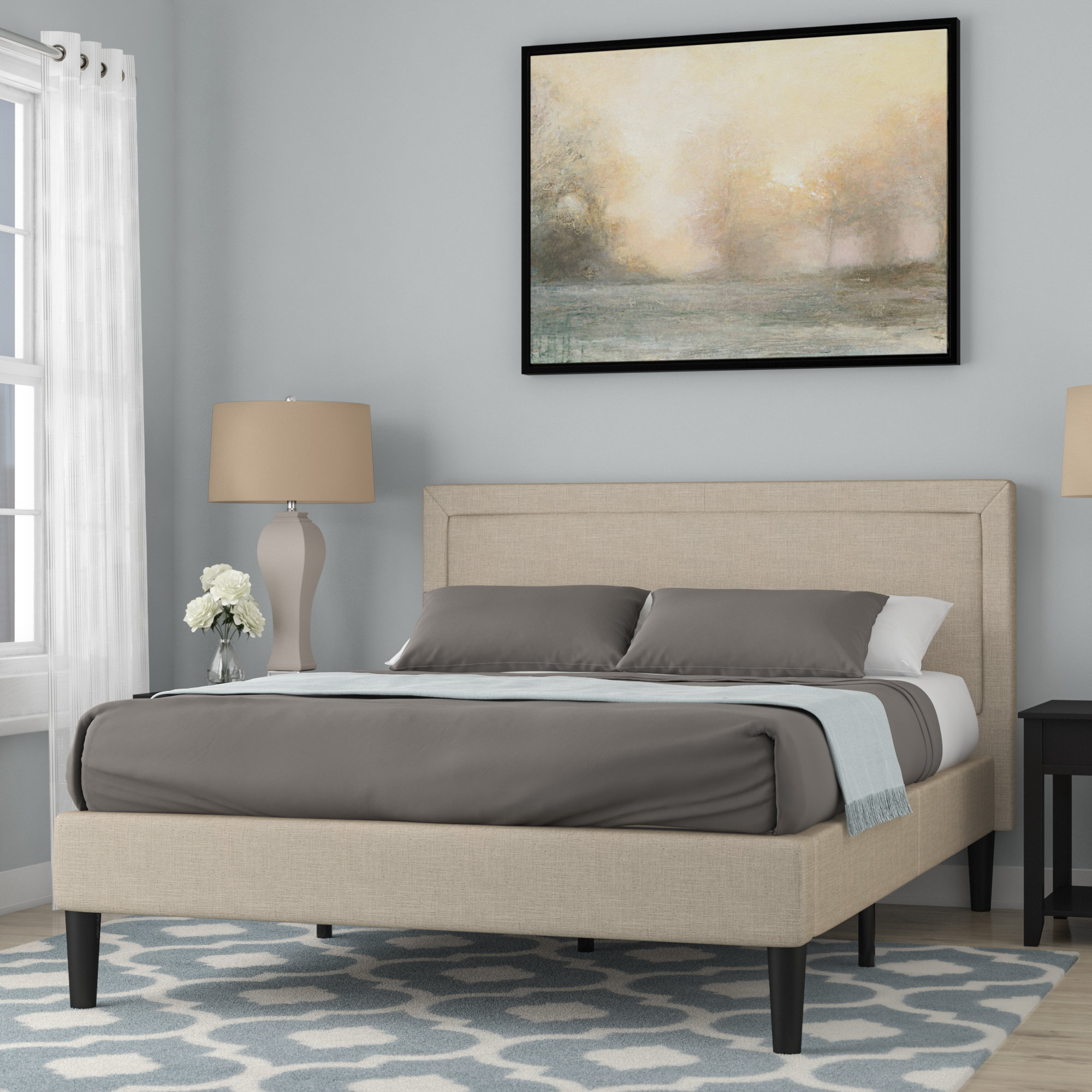 Winston Porter Mariel Upholstered Platform Bed & Reviews Wayfair