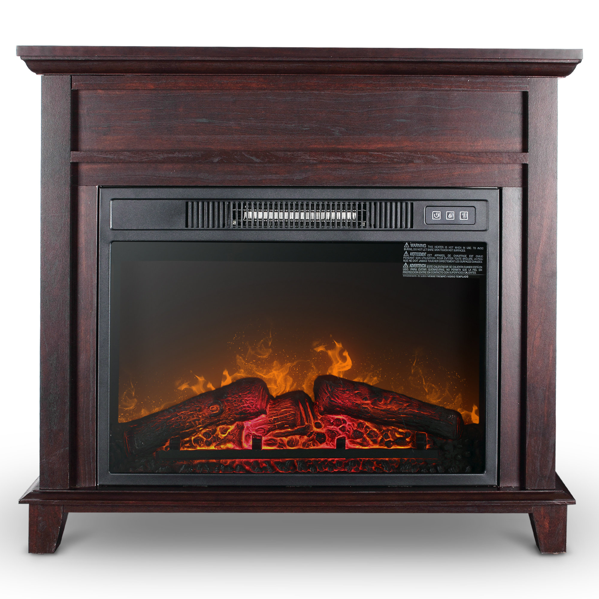 Winston Porter Broom Freestanding Electric Fireplace Reviews Wayfair