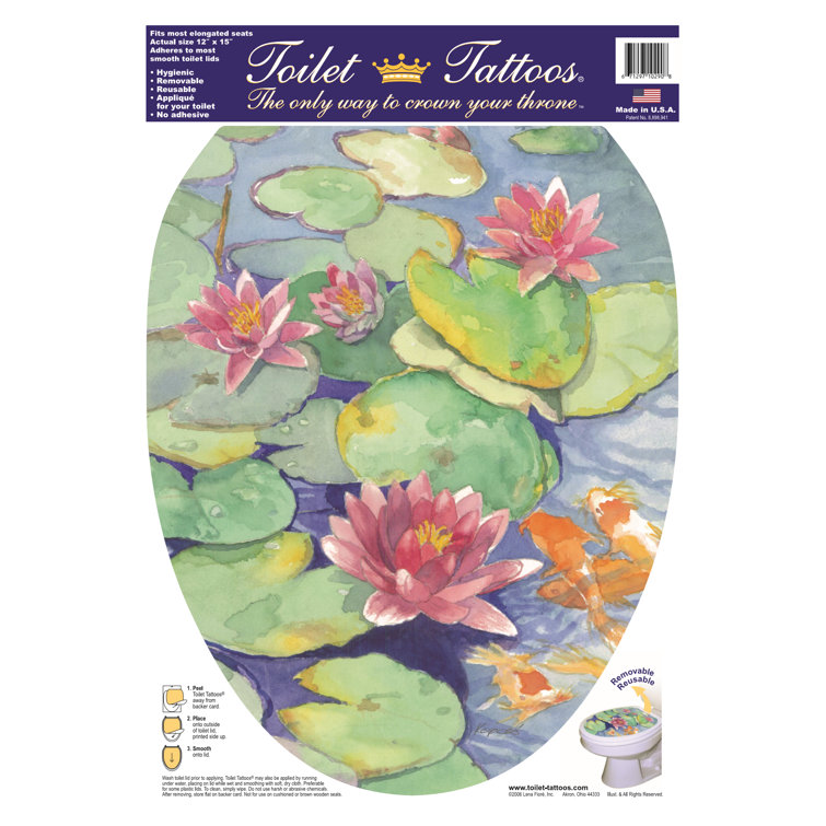 Toilet Tattoos Themes Lily Pad Toilet Seat Decal Reviews Wayfair