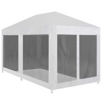vidaXL Gazebo with Curtains 400cm Cream Outdoor Canopy Shelter Party Tents