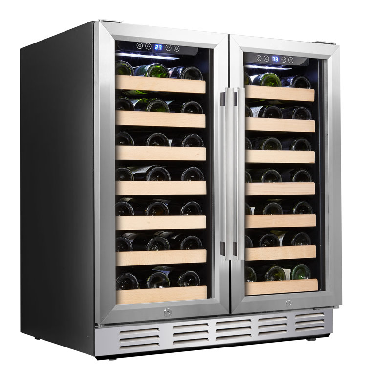 Kalamera 66 Bottle Dual Zone Built In Wine Refrigerator Reviews Wayfair