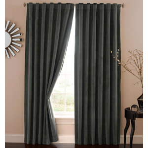 Solid Blackout Thermal Rod Pocket Single Curtain Panel