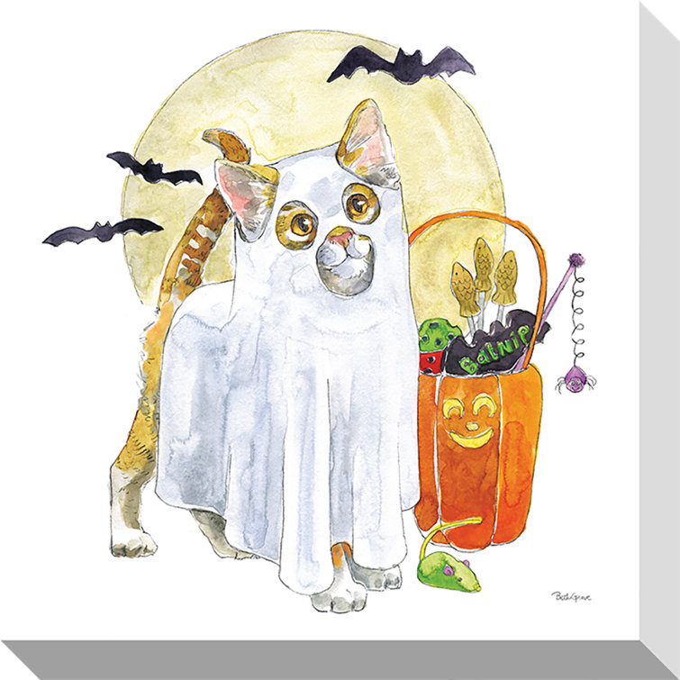 The Holiday Aisle Halloween Pets Cat Ghost By Beth Grove Wrapped Canvas Print Wayfair The Holiday Aisle Halloween Pets Cat Ghost By Beth Grove Wrapped Canvas Print Wayfair