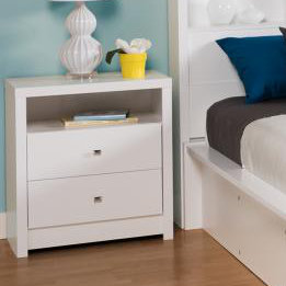 Tall Narrow Nightstand Wayfair Calla Tall White 2 Drawer Nightstand