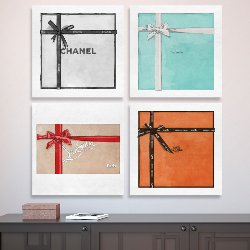 Willa Arlo Interiors Gift 4 Piece Painting Print On Wrapped