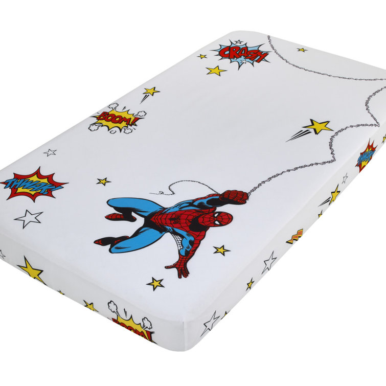 spiderman fitted crib sheet